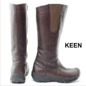 Keen Silverton Java Tall Leather Boots • Women's US 8 • Brown